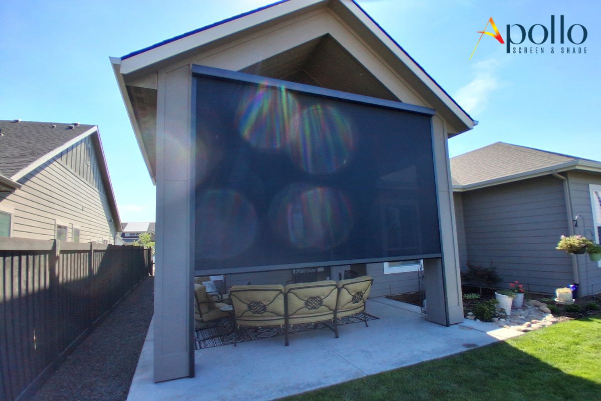 Apollo Motorized Privacy Shades Outside View.